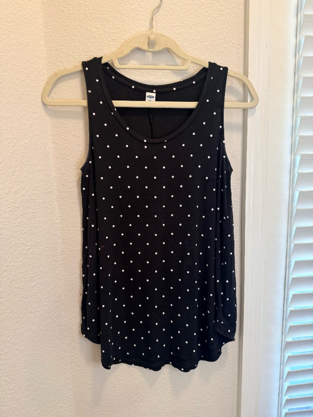 Old Navy Luxe Black & White Polka Dot Swing Tank Top XS